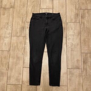 Jones New York Essex Skinny Jeans 8 Black Denim Pants Minimalist Classic Casual